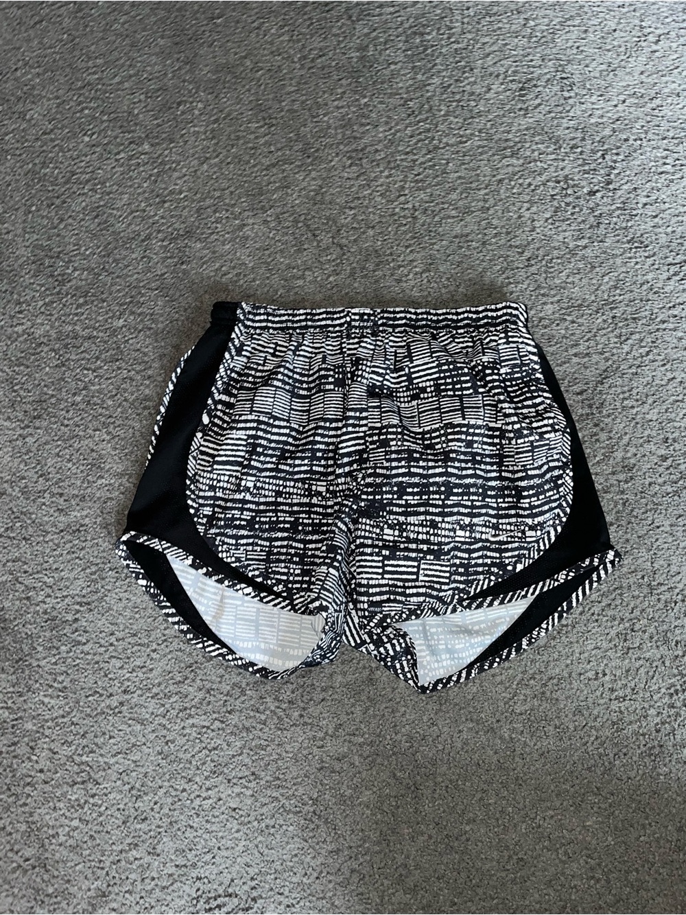 Black and White Nike Tempo Shorts